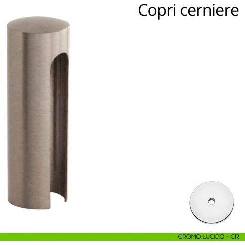 Copricerniera liscio per cerniera anuba diametro 20 mm Linea Calì cromo lucido