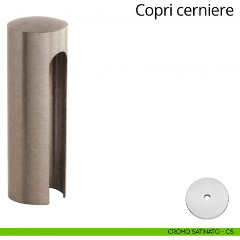 Copricerniera liscio per cerniera anuba diametro 20 mm Linea Calì cromo satinato