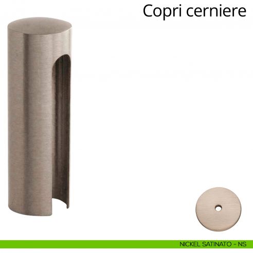 Copricerniera liscio per cerniera anuba diametro 20 mm Linea Calì nichel satinato