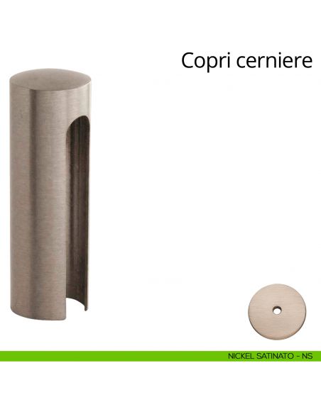 Copricerniera liscio per cerniera anuba diametro 20 mm Linea Calì nichel satinato