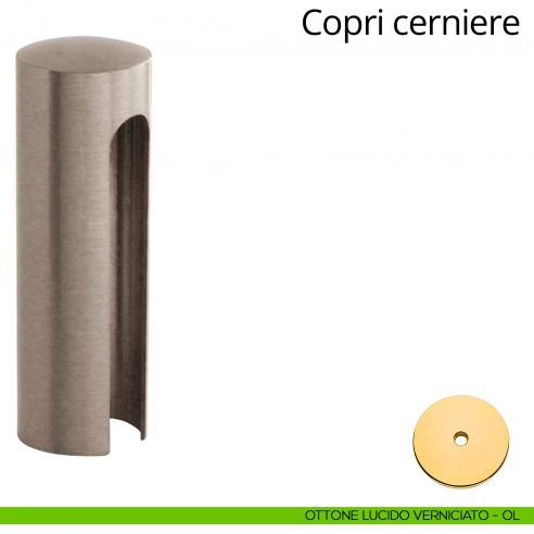 Copricerniera liscio per cerniera anuba diametro 20 mm Linea Calì ottone lucido verniciato