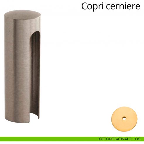 Copricerniera liscio per cerniera anuba diametro 20 mm Linea Calì ottone satinato