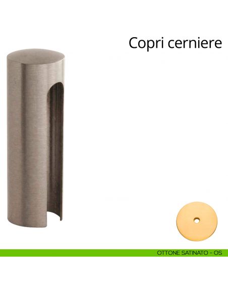Copricerniera liscio per cerniera anuba diametro 20 mm Linea Calì ottone satinato