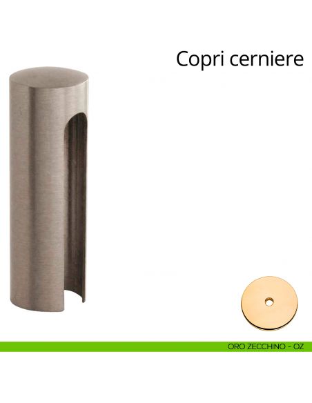 Copricerniera liscio per cerniera anuba diametro 20 mm Linea Calì oro zecchino