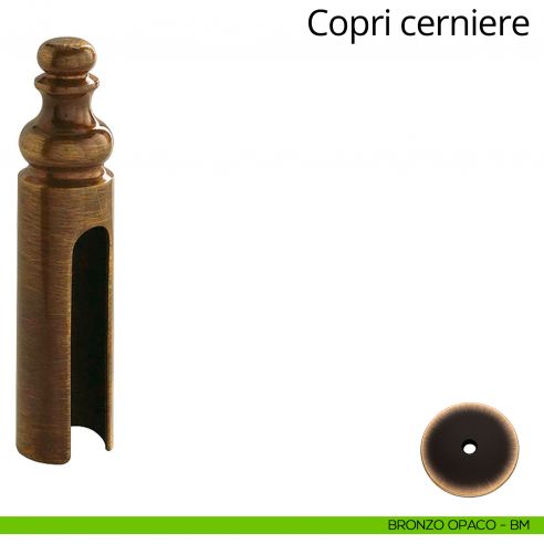 Copricerniera in stile per cerniera anuba diametro 14 mm Linea Calì bronzo opaco