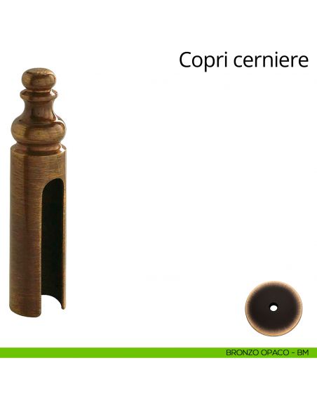 Copricerniera in stile per cerniera anuba diametro 14 mm Linea Calì bronzo opaco