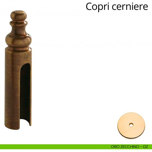 Copricerniera in stile per cerniera anuba diametro 14 mm Linea Calì oro zecchino