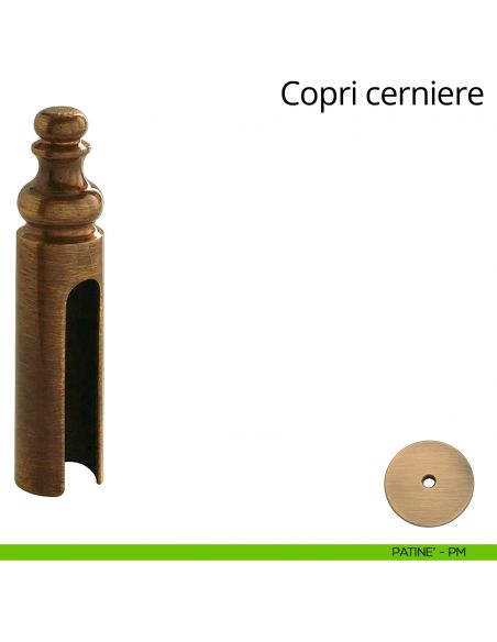 Copricerniera in stile per cerniera anuba diametro 14 mm Linea Calì patinè