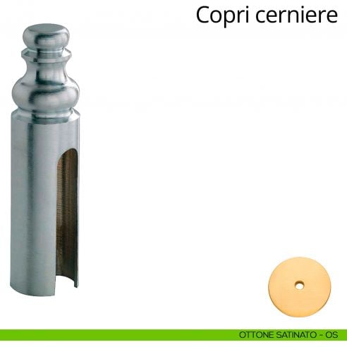 Copricerniera in stile per cerniera anuba diametro 16 mm Linea Calì ottone satinato