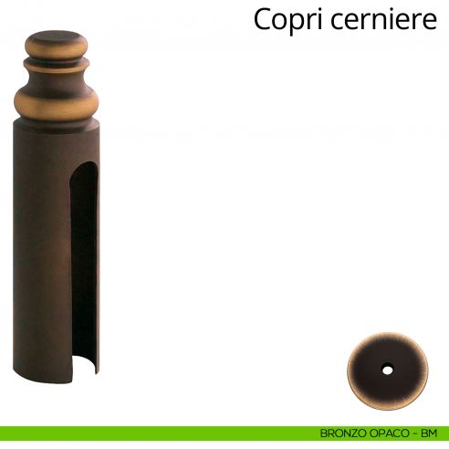 Copricerniera in stile per cerniera anuba diametro 20 mm Linea Calì bronzo opaco
