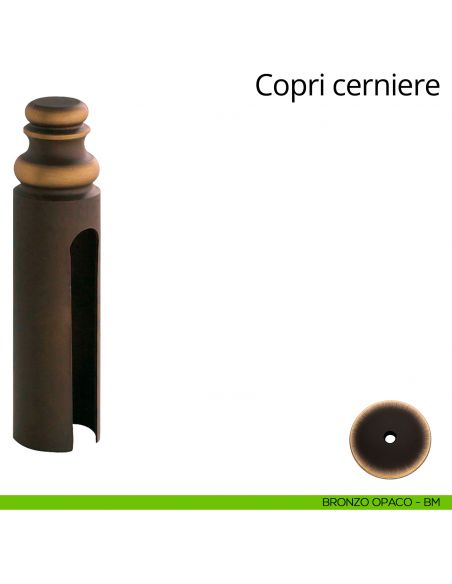 Copricerniera in stile per cerniera anuba diametro 20 mm Linea Calì bronzo opaco