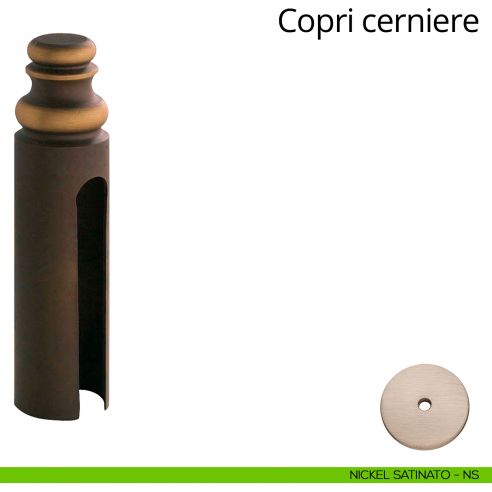 Copricerniera in stile per cerniera anuba diametro 20 mm Linea Calì nichel satinato