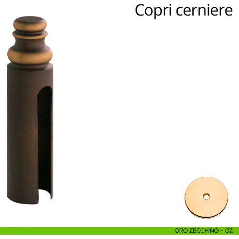 Copricerniera in stile per cerniera anuba diametro 20 mm Linea Calì oro zecchino