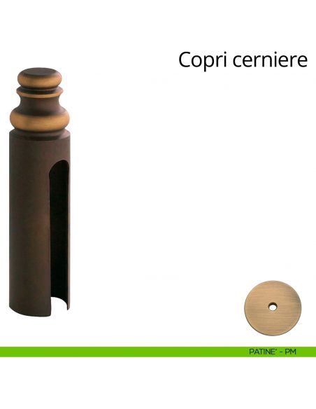 Copricerniera in stile per cerniera anuba diametro 20 mm Linea Calì patinè
