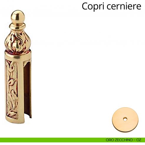 Copricerniera Vintage per cerniera anuba diametro 14 mm Linea Calì oro zecchino