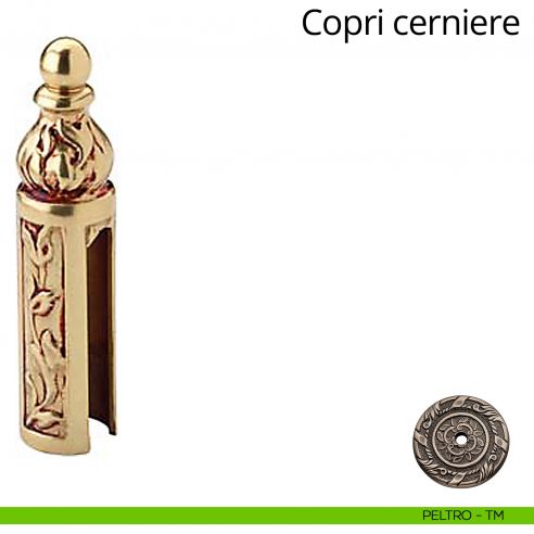 Copricerniera Vintage per cerniera anuba diametro 14 mm Linea Calì peltro