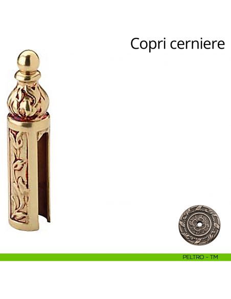 Copricerniera Vintage per cerniera anuba diametro 14 mm Linea Calì peltro