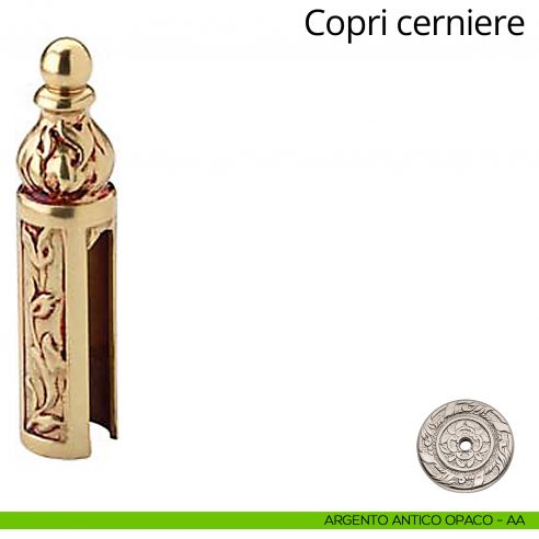 Copricerniera Vintage per cerniera anuba diametro 16 mm Linea Calì argento antico opaco