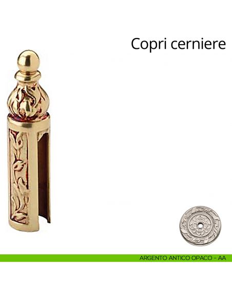 Copricerniera Vintage per cerniera anuba diametro 16 mm Linea Calì argento antico opaco