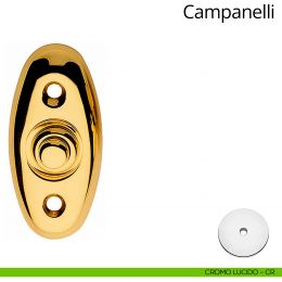 Campanello classico ovale in ottone per porta Linea Calì 2