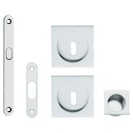 Kit maniglia incasso quadrata foro chiave con maniglia di trascinamento, serratura e chiave Linea Calì