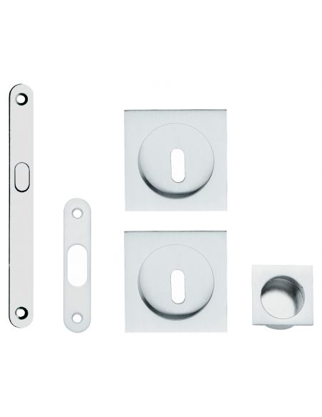 Kit maniglia incasso quadrata foro chiave con maniglia di trascinamento, serratura e chiave Linea Calì