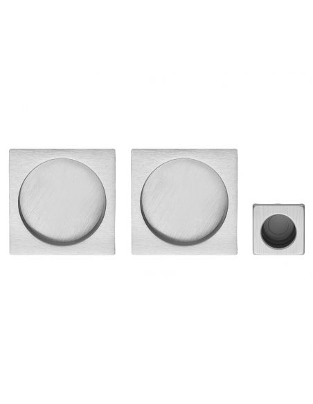 Kit maniglia incasso quadrata cieca con maniglia di trascinamento Zincral Linea Calì