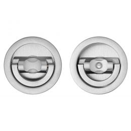 Kit maniglia incasso tonda con doppio anello attivo-passivo Zincral Linea Calì