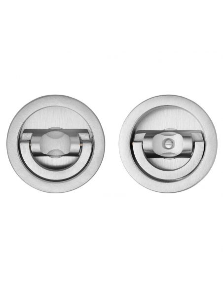 Kit maniglia incasso tonda con doppio anello attivo-passivo Zincral Linea Calì