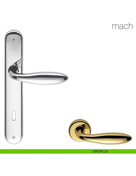 Maniglia con placca per porta Mach Colombo Design - oroplus - foro patent