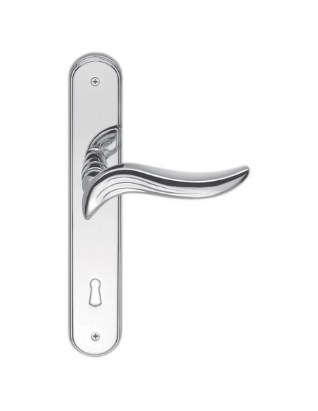 Maniglia con placca per porta Piuma Colombo Design