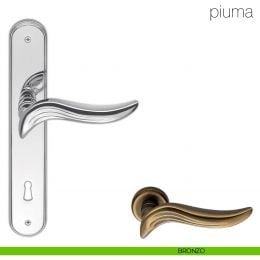 Maniglia con placca per porta Piuma Colombo Design 2