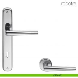 Maniglia con placca per porta Robotre Colombo Design 2