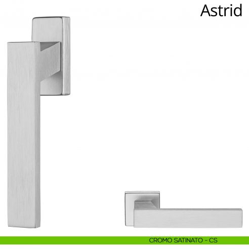 Maniglia per finestra martellina DK Astrid Ital Linea cromo satinato