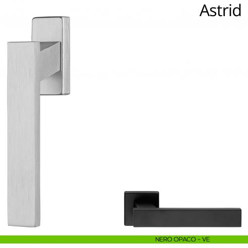 Maniglia per finestra martellina DK Astrid Ital Linea nero opaco