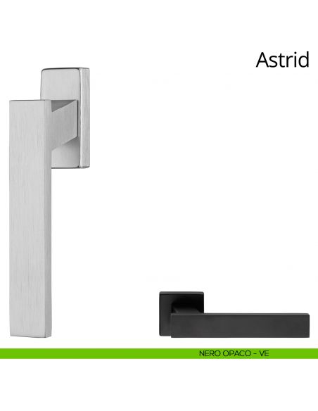 Maniglia per finestra martellina DK Astrid Ital Linea nero opaco