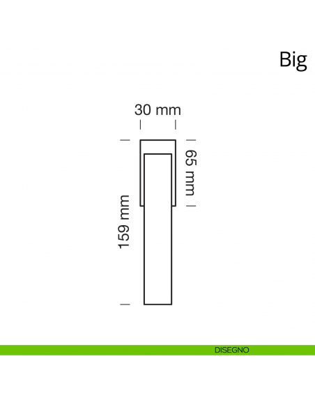 Maniglia per finestra martellina DK Big Ital Linea disegno