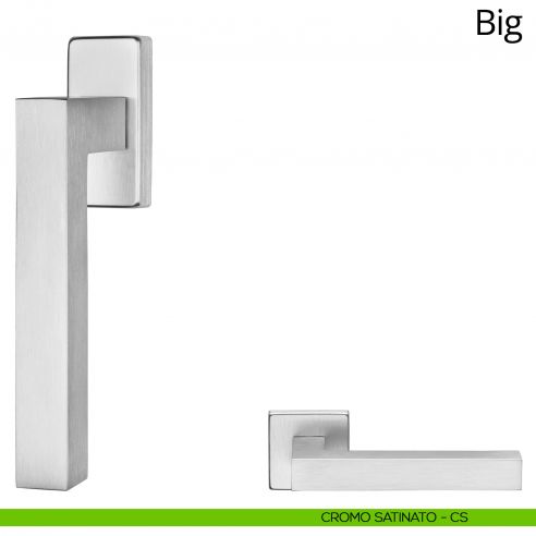 Maniglia per finestra martellina DK Big Ital Linea cromo satinato