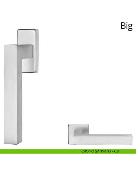 Maniglia per finestra martellina DK Big Ital Linea cromo satinato