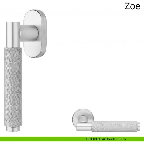 Maniglia per finestra martellina DK Zoe Ital Linea cromo satinato