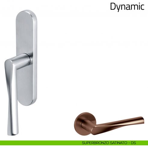Maniglia per finestra cremonese Dynamic Olivari superbronzo satinato