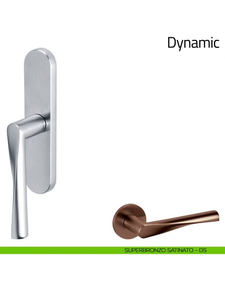 Maniglia per finestra cremonese Dynamic Olivari superbronzo satinato