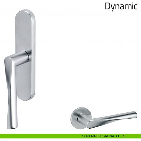 Maniglia per finestra cremonese Dynamic Olivari superinox satinato