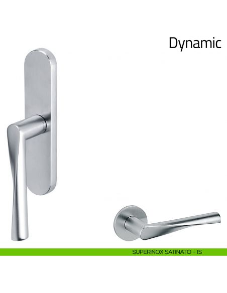 Maniglia per finestra cremonese Dynamic Olivari superinox satinato