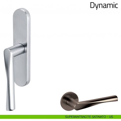Maniglia per finestra cremonese Dynamic Olivari superantracite satinato