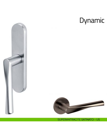 Maniglia per finestra cremonese Dynamic Olivari superantracite satinato
