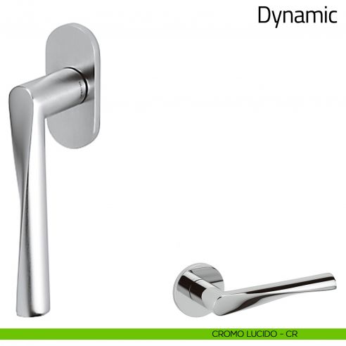 Maniglia per finestra martellina DK Dynamic Olivari cromo lucido