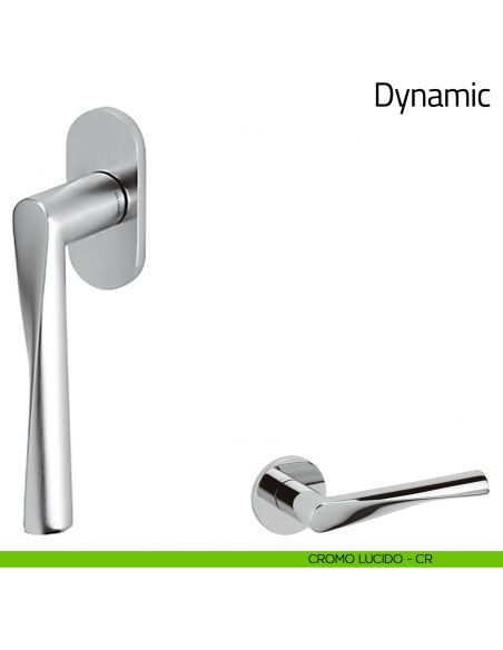 Maniglia per finestra martellina DK Dynamic Olivari cromo lucido