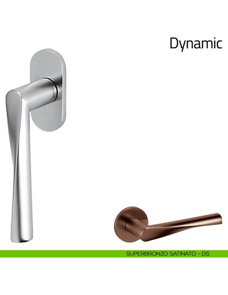 Maniglia per finestra martellina DK Dynamic Olivari superbronzo satinato
