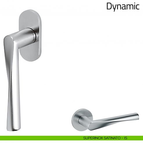 Maniglia per finestra martellina DK Dynamic Olivari superinox satinato